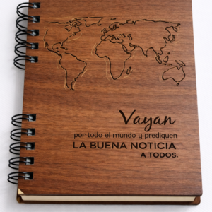 Cuaderno A5 de Madera “Vayan por todo el mundo”