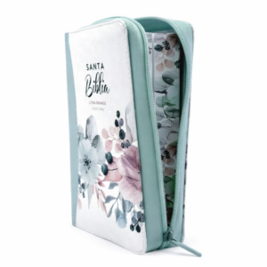 Santa Biblia Reina-Valera 1960 – Letra Grande con Cierre | Diseño Floral