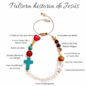 Pulsera Historia de Jesús – Sabana Joyas Gold Filled 18k Ajustable