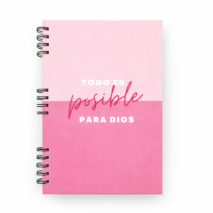Cuaderno Cristiano A4 Anillado – “Todo es posible para Dios”