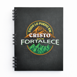 Cuaderno Cristiano A4 Tapa Blanda “Todo lo puedo en Cristo que me fortalece” – Anillado