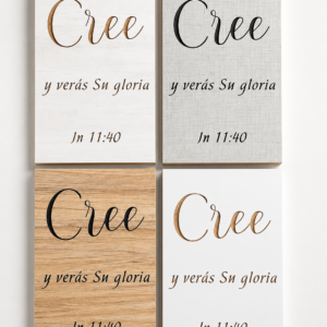 Cuadro decorativo “Cree y verás Su gloria”