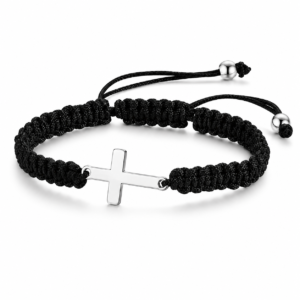 Pulsera de Macramé con Cruz
