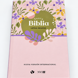 Santa Biblia NVI Letra Grande Floral Pastel